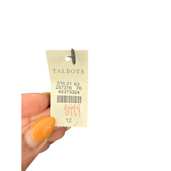 Talbots Dress Pants Black Cropped Wide Leg Office Work Career Business Size 12 - Picture 3 of 12